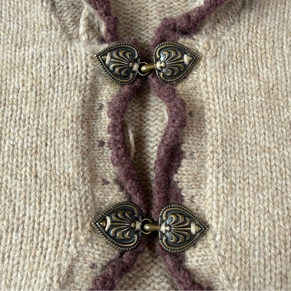 VTG Alexandra Bartlett Wool Floral Embroidered Cottagecore Knit Cardigan Sweater - Picture 5 of 7